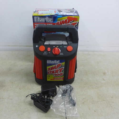 5073 - A Clarke JS1100 Jump Start 1100 powerful jump starter (ideal for home, garage and roadside use 16/01... 