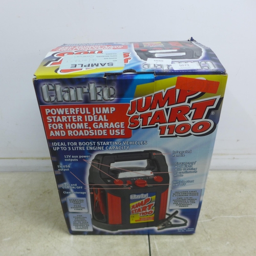 5073 - A Clarke JS1100 Jump Start 1100 powerful jump starter (ideal for home, garage and roadside use 16/01... 