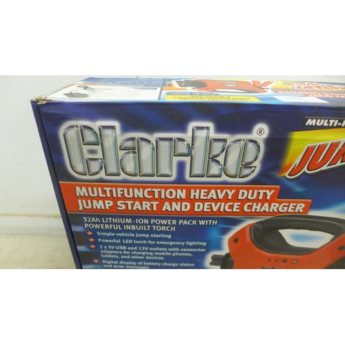 5077 - A Clarke JS1224Li Multi-function heavy duty jump start and device charger 16/0558-1* This lot is sub... 