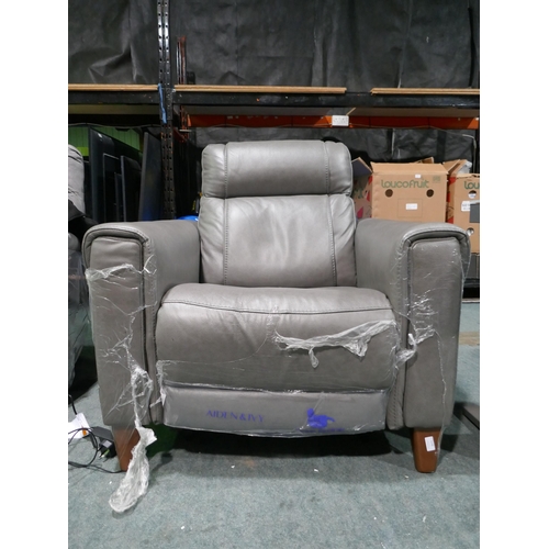 6248 - Spencer Leather Armchair Dark Grey Aiden & Ivy, Original RRP £449.99 + Vat (347-598) *This lot is su... 