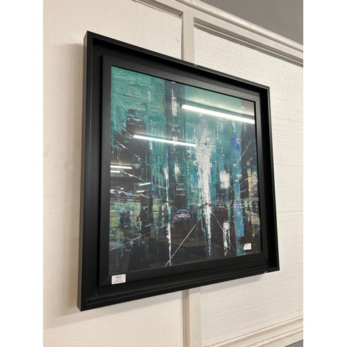 3018 - A framed print, Jon Barker (Broadway - Manhattan) 60X60  (PFPPR4642645)