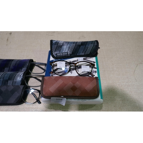 6054 - Quantity of Fgx Mens Glasses and Kirkland Signature AA Batteries     (346-144,145,189,260) *This lot... 