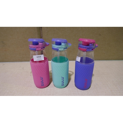 6058 - Three Zulu Water Bottle  (346-68) *This lot is subject to Vat