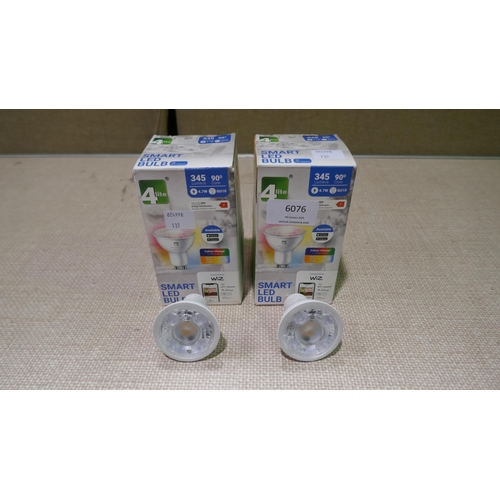 6076 - Two Wiz Smart LED Bulbs  (346-135) *This lot is subject to Vat