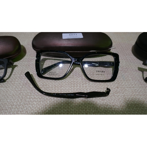 6077 - Rayban, Hugo Boss and Prada glasses (Two Damaged)  (346-210) *This lot is subject to Vat