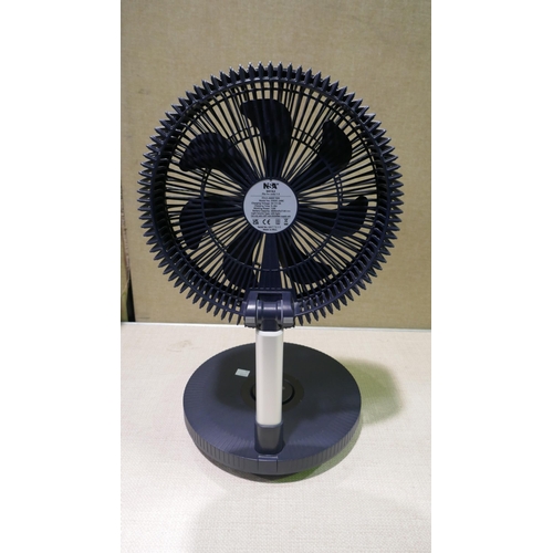 6255 - Nsa Folding Stand Fan with remote and power lead     (346-52) *This lot is subject to Vat