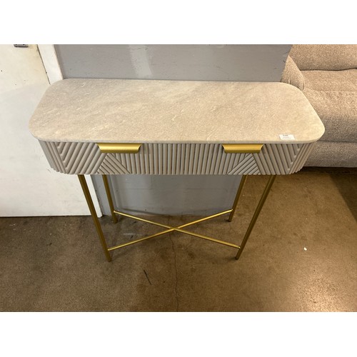 3109 - An Amiri marble top console table *This lot is subject to Vat