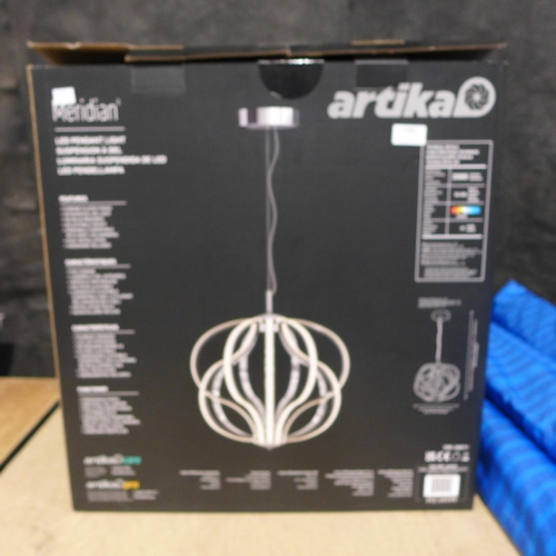 6300 - Artika Meridian Led Pendant Chrome Light, Original RRP £114.99 + Vat (346-196) *This lot is subject ... 