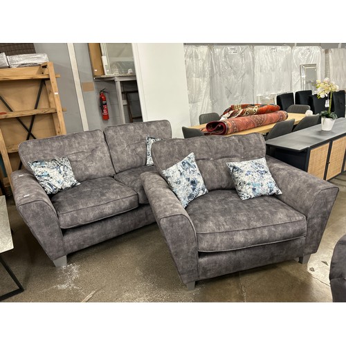 3184 - An SCS Esme 2 seater and love seat in dark grey