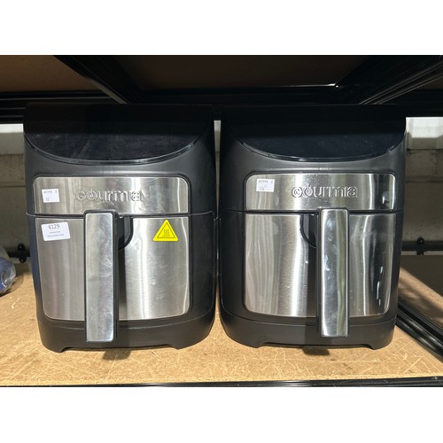 6129 - Two Gourmia 7Qt Air Fryers - This lot requires UK adapters (343-57,134) *This lot is subject to Vat