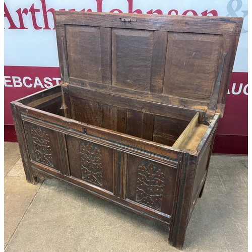 103 - A William III carved oak coffer