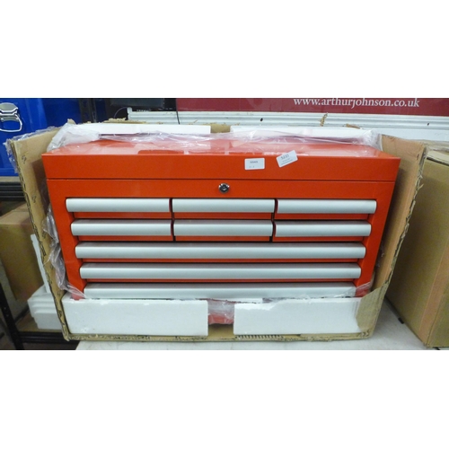 5235 - A Clarke CBB209B red metal 9 drawer tool chest (sample) - with keys `18/0323* This lot is subject to... 