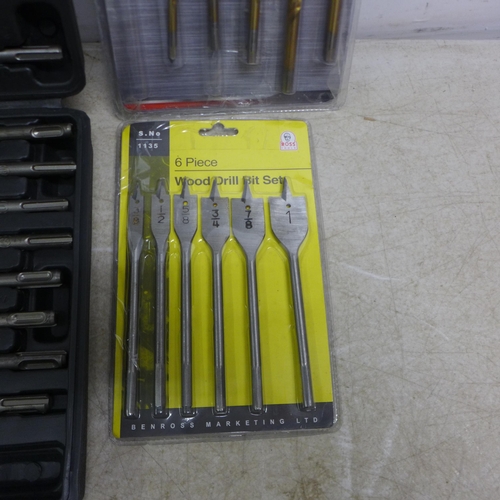 5237 - A quantity of assorted tools and other items including a 6 pc metric Tap and Drill bit set , a  6pc ... 