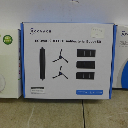 5227 - A BPA Free automatic double breast pump and A quantity of spares and accessories for an Ecovacs robo... 