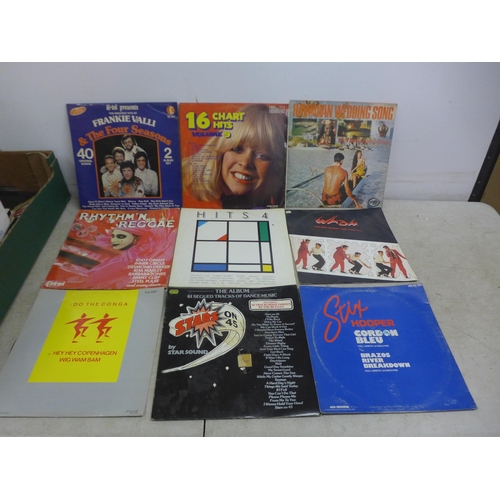 5253 - A collection of LP records including Status Quo, Elvis, ELO, etc.