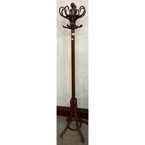 169 - A beech bentwood coatstand