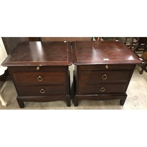 262 - A pair of Stag Minstrel mahogany bedside chests of drawers