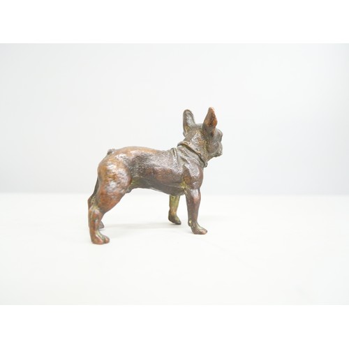 2294 - A bronze model of a French Bulldog, height 6cm