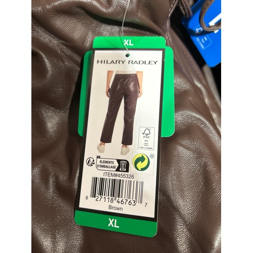 6103 - Large quantity of Hilary Radley faux leather look brown trousers, various sizes  (343) *This lot is ... 