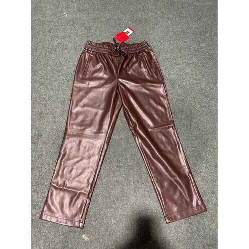 6103 - Large quantity of Hilary Radley faux leather look brown trousers, various sizes  (343) *This lot is ... 