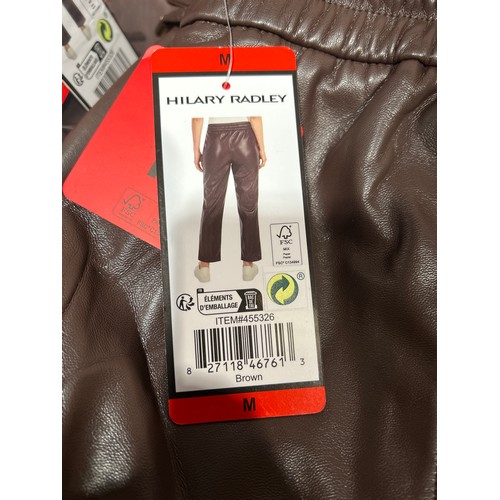 6104 - Large quantity of Hilary Radley faux leather look brown trousers, various sizes  (343) *This lot is ... 