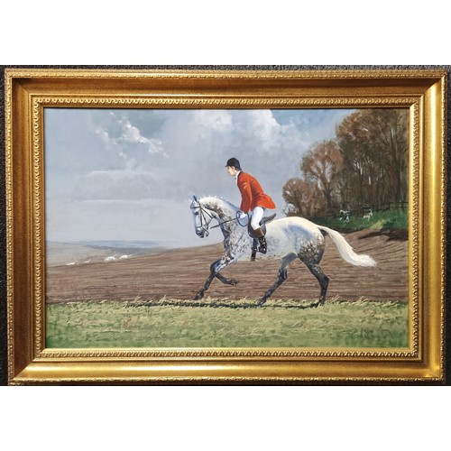 363A - Malcolm Coward (b.1948), fox hunting scene, oil on canvas, framed