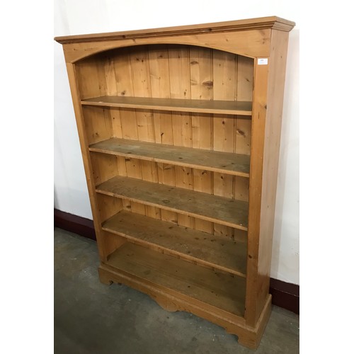 290 - A large pine open bookcase