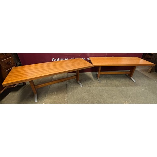 40B - A pair of teak coffee tables