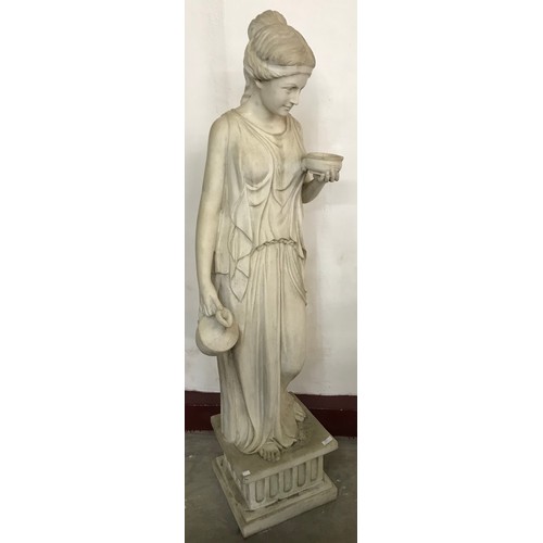 305 - A large Romanesque faux marble figure of a lady