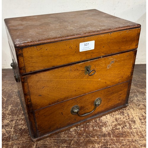 327 - A Victorian mahogany apothecary box