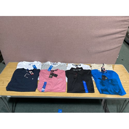 6138 - A quantity of branded t-shirts to include Jack Wills, Ted Baker and Adidas, various sizes and colour... 