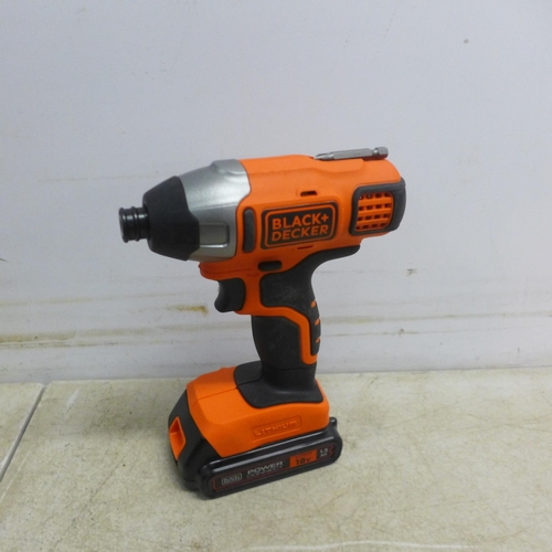 5031 - A Black and Decker BCD700S, 18V cordless drill and a Black and Decker BDCIM18, 18V cordless impact d... 