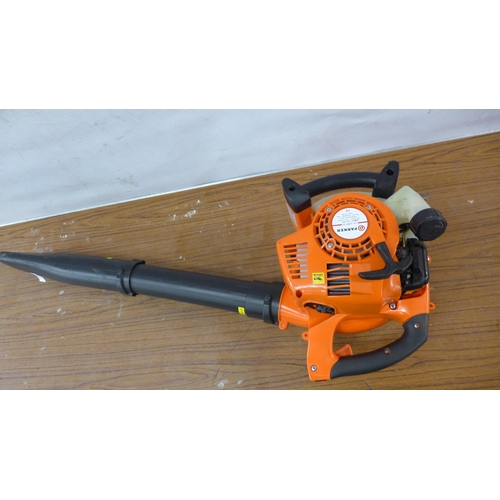 5214 - An SGS 26cc petrol driven leaf blower and vacuum, a Parker PGBV-2600 petrol driven leaf blower vac a... 