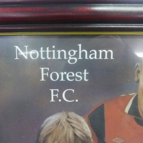 5106 - A Nottingham Forest FC tribute montage, framed