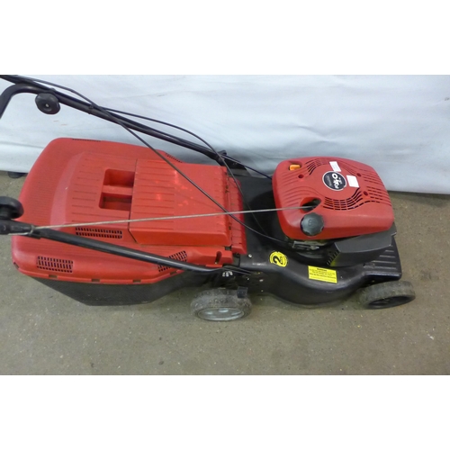 A Mountfield RV40, 150cc petrol driven lawn mower with collection box ...