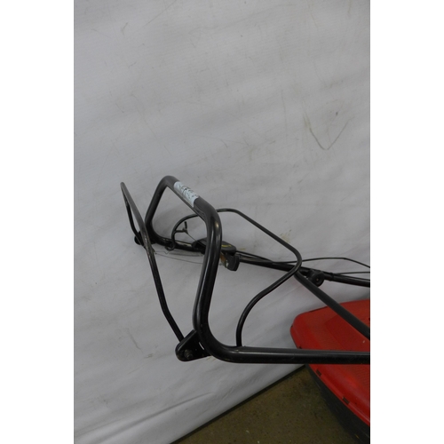 A Mountfield RV40, 150cc petrol driven lawn mower with collection box ...