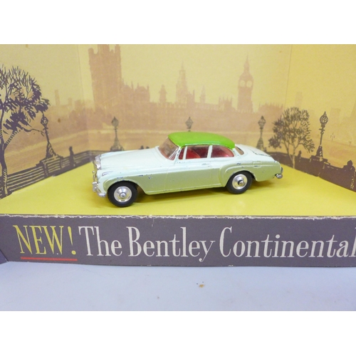 2017 - A Corgi Toys shop display, Bentley Continental, with 224 model Bentley Continental, (one rearlight a... 