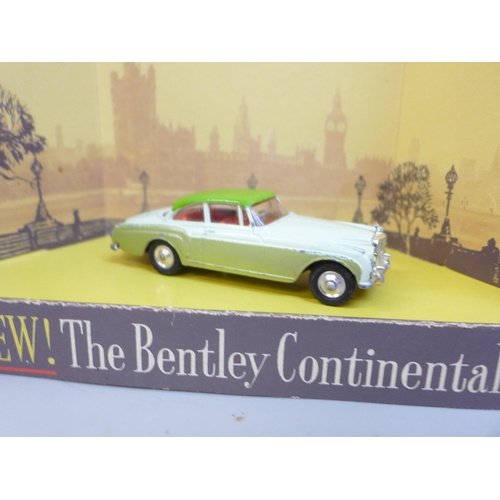 2017 - A Corgi Toys shop display, Bentley Continental, with 224 model Bentley Continental, (one rearlight a... 