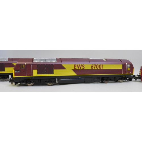 2023 - Four Lima 00 gauge model railway engines, Western Gladiator and EWS