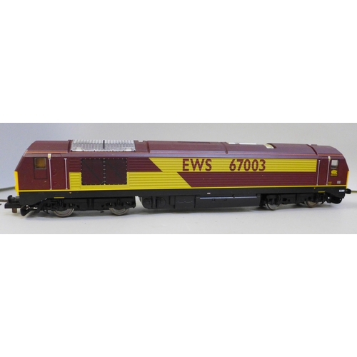 2023 - Four Lima 00 gauge model railway engines, Western Gladiator and EWS