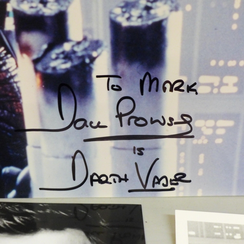 2044 - Star Wars; signed pictures Ewan McGregor, Dave Prowse (Darth Vader) x2, one other Prowse signature, ... 