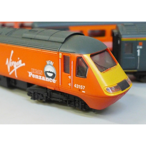 2049 - A Lima Virgin Trains 00 gauge model railway engine and three coaches