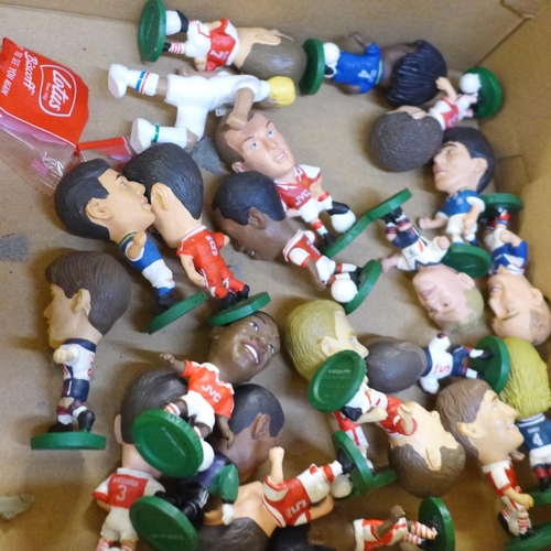 2056 - Thirty-four Corinthian collectable plastic football player figures and a Euro 2000 player figure