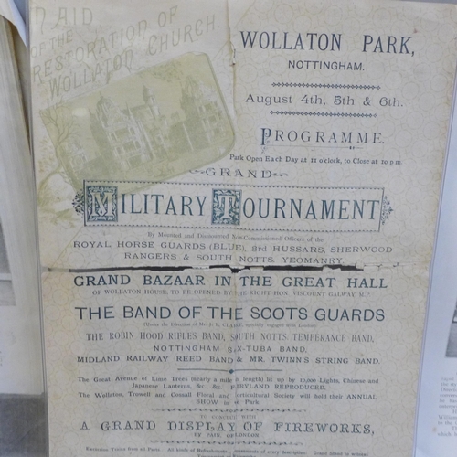 2071 - A collection of Nottingham related ephemera, c1900 and later, High School, advertising, photographs,... 