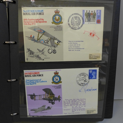 2095 - Stamps; an album of RAF flight covers, many signed