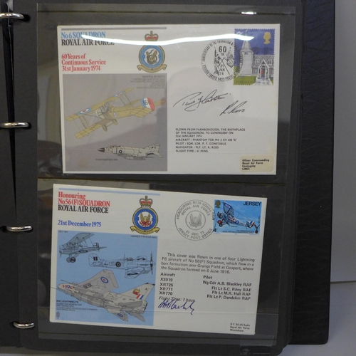 2095 - Stamps; an album of RAF flight covers, many signed