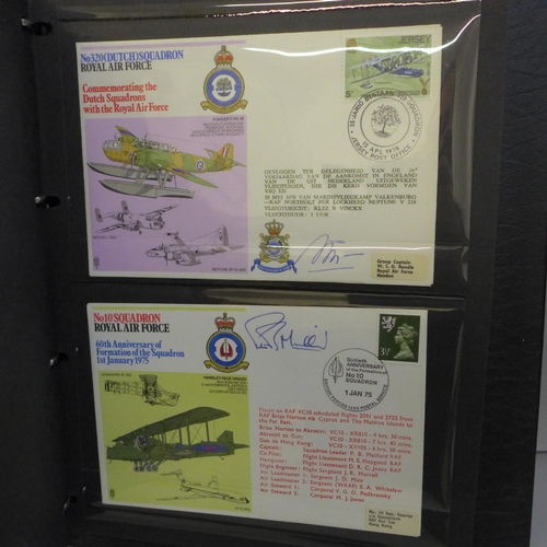 2095 - Stamps; an album of RAF flight covers, many signed