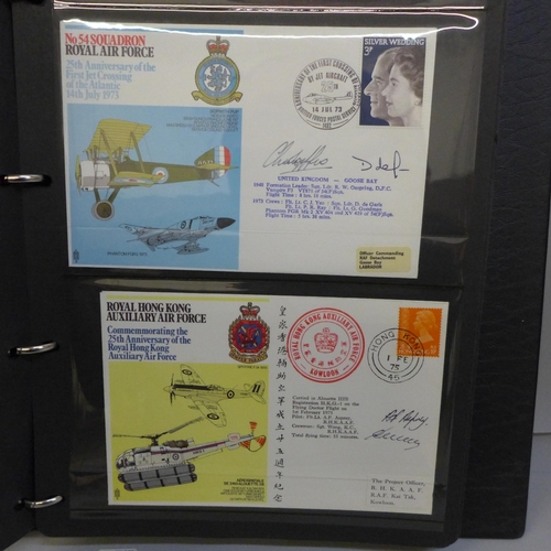 2095 - Stamps; an album of RAF flight covers, many signed