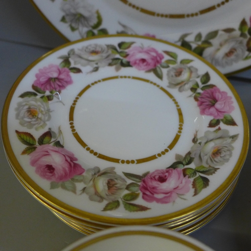 2096 - A collection of Royal Worcester dinnerware, Royal Garden, comprising seven dinner plates, seven side... 