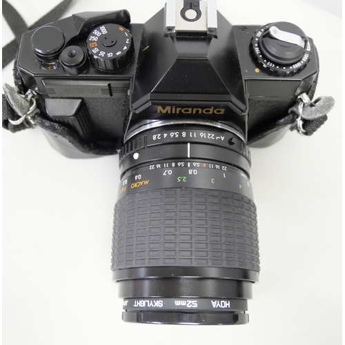 2136 - A Miranda 35mm film camera with Sigma 70mm lens and a Miranda 50mm lens